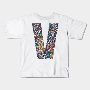 Tropical Letter V Kids T-Shirt